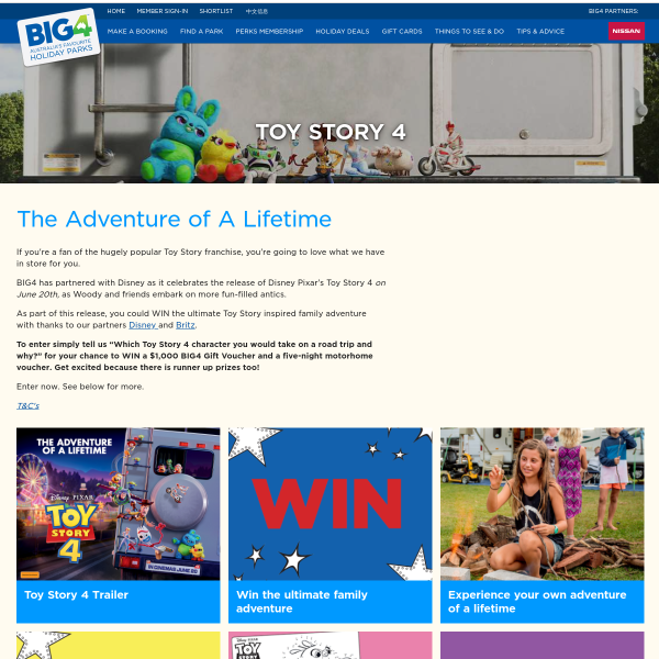 Big 4 Holiday Parks - Win the Adventure of a Lifetime - Competitions.com.au