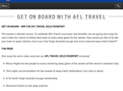 Win The AFL Travel Gold Passport