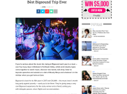 Win The Best Bigsound Trip Ever