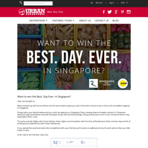 Win the best day ever in Singapore!