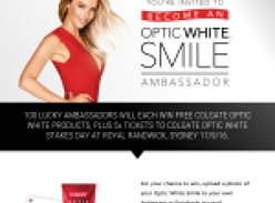 Win the chance to become an 'Optic White' Smile Ambassador + 100 'Colgate Optic White' products to be won!