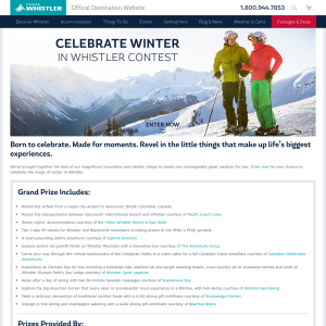 Win the chance to celebrate Winter in Whistler!