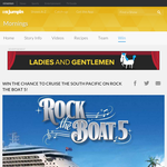 Win the chance to cruise the South Pacific on 'Rock the Boat 5'!
