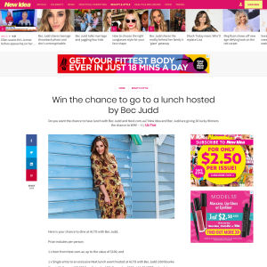 Win the chance to go to a lunch hosted by Bec Judd
