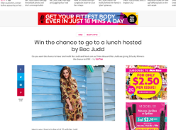 Win the chance to go to a lunch hosted by Bec Judd