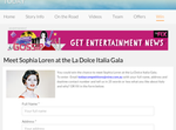 Win the chance to meet Sophia Loren at the La Dolce Italia Gala!