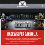 Win the chance to race a super car in LA!