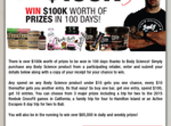 Win the chance to share in $100K worth of prizes in 100 days!