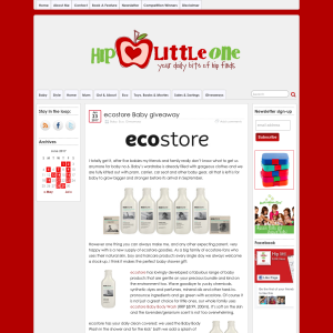 Win the complete 7-piece ecostore Baby range