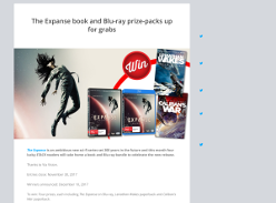 Win The Expanse book and Blu-ray prize-packs