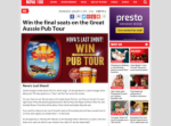 Win the final seats on the Great Aussie Pub Tour