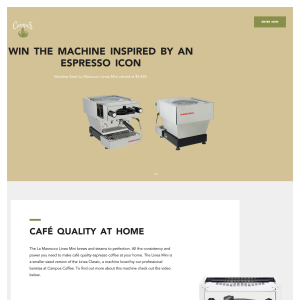 Win the Machine Inspired by an Espresso Icon