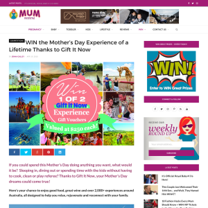 Win the Mother’s Day Experience of a Lifetime