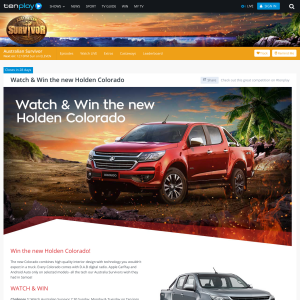 Win the new Holden Colorado!