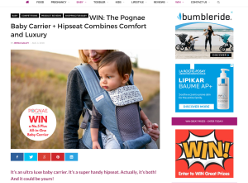 Win The Pognae Baby Carrier + Hipseat