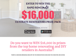 Win the Rapid Reno Mate $16,000 Ultimate Renovators Prize Pack