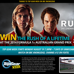 Win the rush of a lifetime at the 2014 Formula 1 Australian Grand Prix! (Velocity Frequent Flyer Members Only)