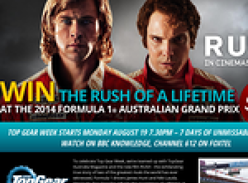 Win the rush of a lifetime at the 2014 Formula 1 Australian Grand Prix! (Velocity Frequent Flyer Members Only)