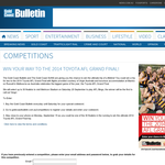 Win the ultimate 2014 Toyota AFL Grand Final trip