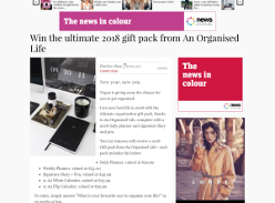 Win the ultimate 2018 gift pack from An Organised Life