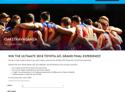 Win the Ultimate 2018 Toyota AFL Grand Final Experience