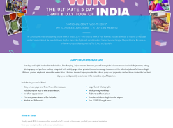 Win the ultimate 5-day craft & DIY tour of India! (Purchase Required)
