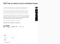 Win the Ultimate AACTA International Awards Experience