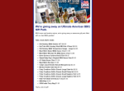 Win the ultimate 'American BBQ' gift pack, valued at over $300!
