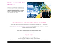Win the ultimate ARIA week experience!