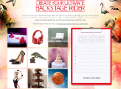 Win the ultimate backstage rider thanks to Vodka Cruiser!