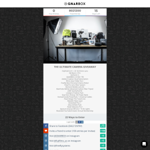 Win The Ultimate Camera Giveaway
