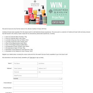Win the ultimate Crabtree & Evelyn Gift Pack