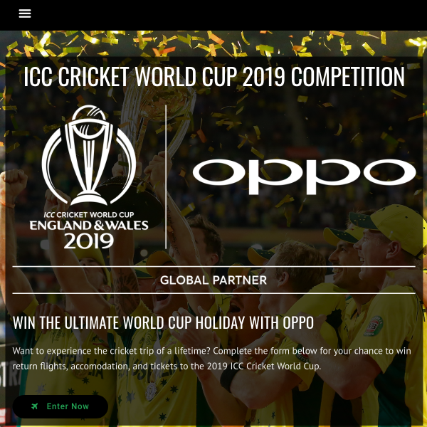 Win the Ultimate Cricket World Cup holiday for 2 in London!