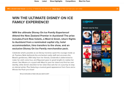 Win The Ultimate Disney on Ice Family Experience in New Zealand for 4 People