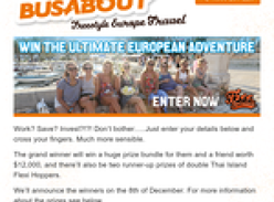 Win the ultimate European adventure for 2!