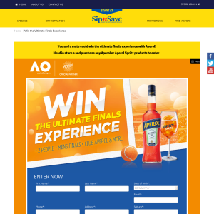 Win the ultimate finals experience with Aperol