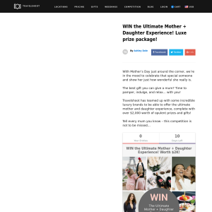 Win the Ultimate Mother + Daughter Experience