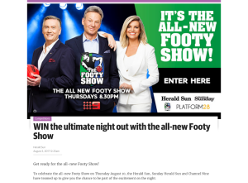 WIN the ultimate night out with the all-new Footy Show