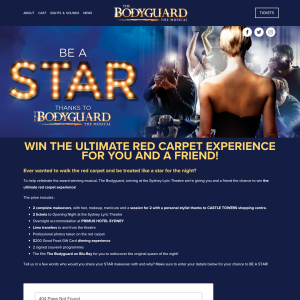 Win the ultimate red carpet experience for you & a friend! (Flights NOT Included)