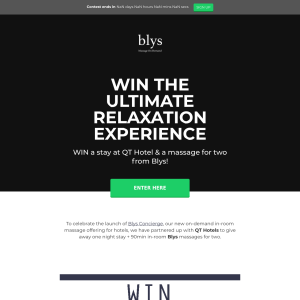 Win the Ultimate Relexation Experience