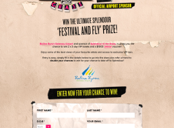 Win the ultimate Splendour 'Festival & Fly' prize!