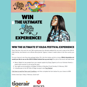 Win the Ultimate St Kilda Festival Experience
