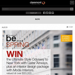 Win the ultimate Style Odyssey to New York with Qatar Airways + a $10,000 interior design package!