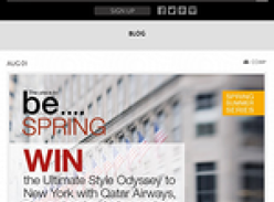 Win the ultimate Style Odyssey to New York with Qatar Airways + a $10,000 interior design package!