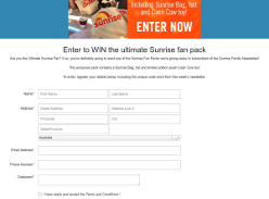 Win the ultimate Sunrise fan pack
