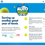 Win the ultimate tennis trip for 2 to the APIA International Sydney + a chance to win a Volkswagen Polo!
