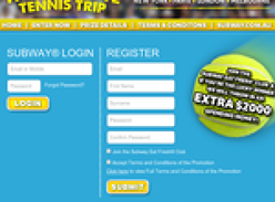 Win the ultimate tennis trip in either London, Melbourne, Paris or New York!