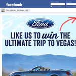 Win the ultimate trip to Las Vegas! - Ford