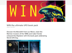 Win the ultimate UFO book pack