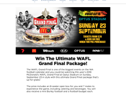 Win The Ultimate WAFL Grand Final Package